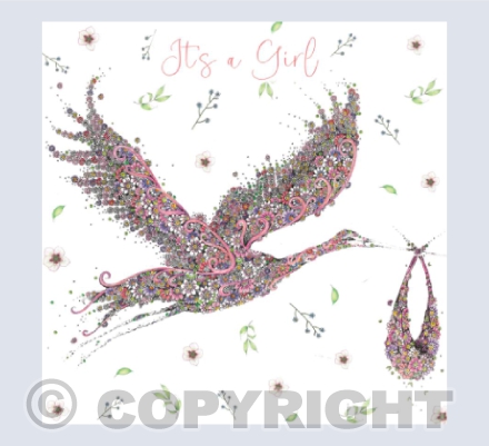 Pink Stork Floral