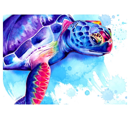 Turtle watercolour - Time for a sea change