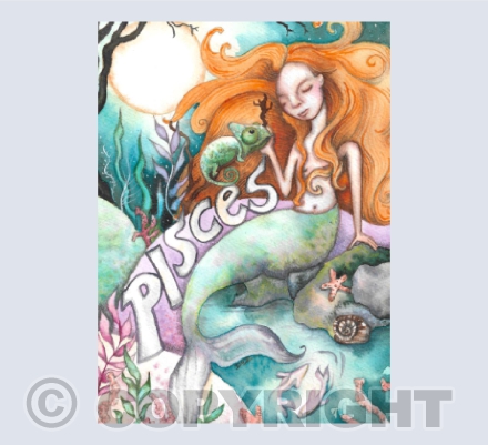 Pisces greetings cards