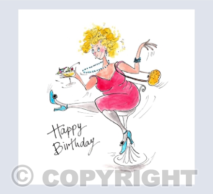 Martini lady - Happy birthday