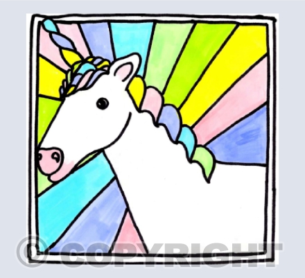 Bright Unicorn Card