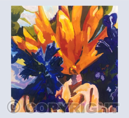 Colourful Garden Flowers Card