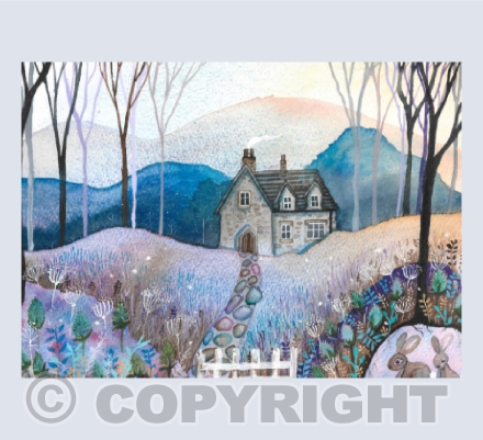Bluebell Cottage greetings card