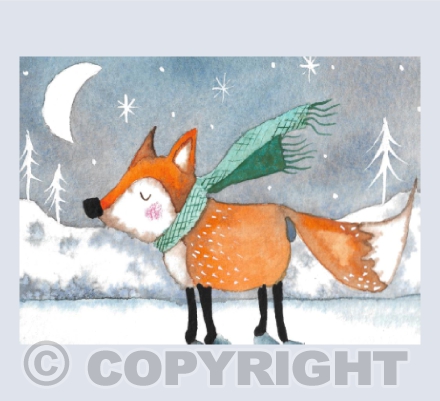 Fox in scarf - Art by Doz