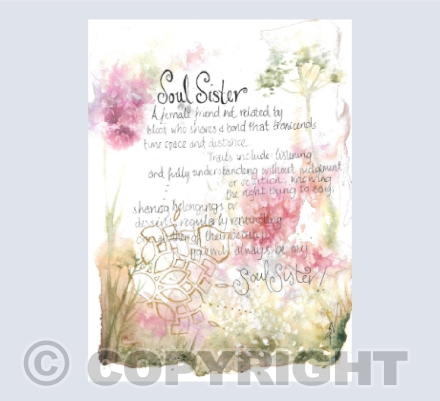 Soul Sister Greetings Card