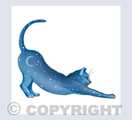 Lunar Cat Stretching