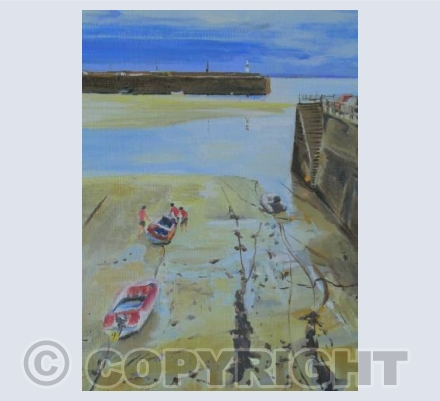 St. Ives, Early Morning, Checking the Boats