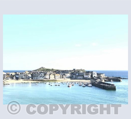 Blue Summer Harbour - St Ives