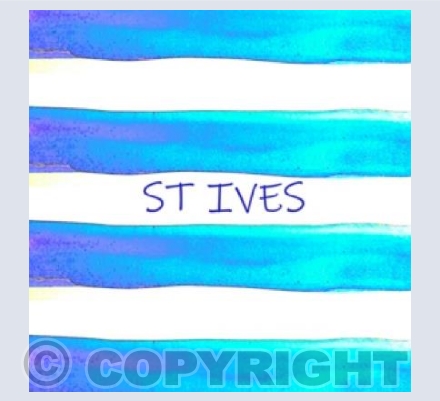 St Ives blue and white stripes