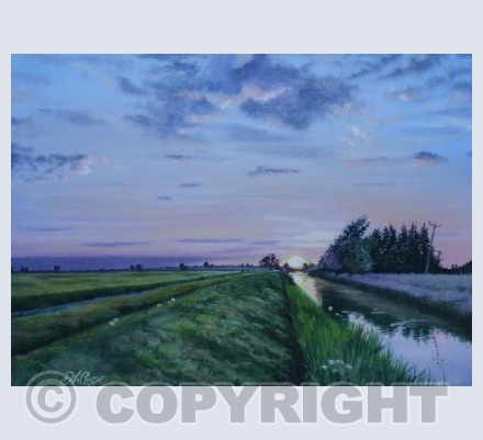 Sunset, Burwell Fen