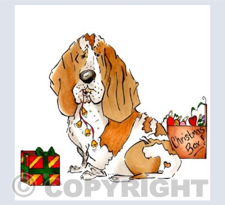 Christmas Basset Hound