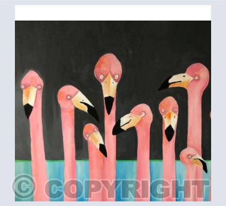 Flocking flamingos 