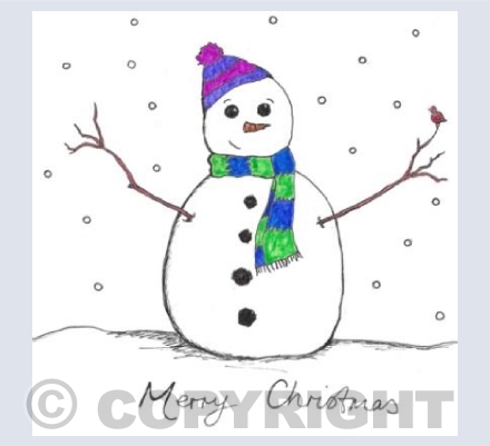 Merry Christmas snowman 