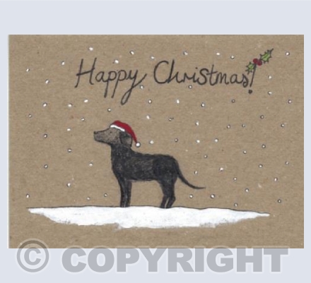 Nothing happier than a dog in snow!