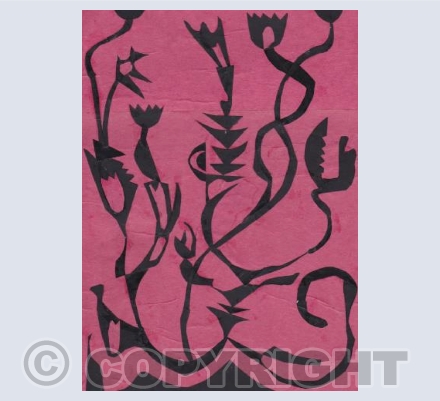 Garden in Black and Crimson 