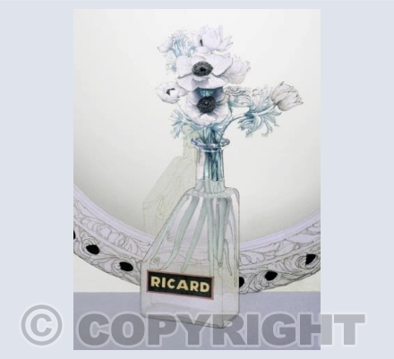 Anemone's, Ricard Water Bottle& Circular Mirror.