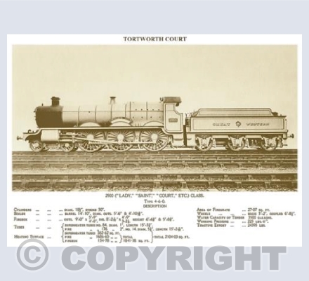 Tortworth  Court. 2900 ("Court" etc). Type 4-6-0
