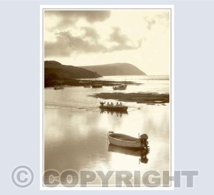 Newport Boat Winning the Rowing Race, Newport, Pembrokeshire.