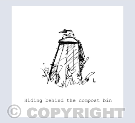 Hiding Behind the Compost Bin