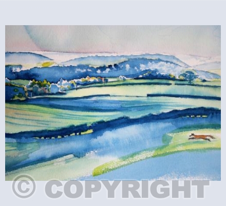 Fox Running Above The Horringtons