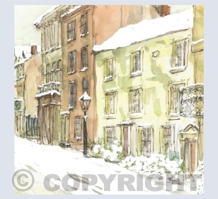 St Giles' in the snow card