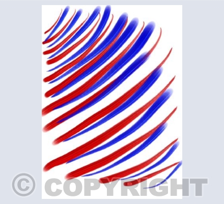 Digital Abstract Blue and Red Line