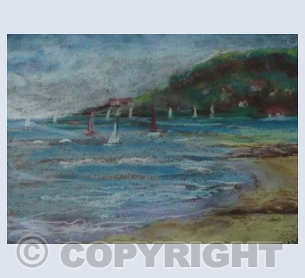 Sailing boatrs in Antibes