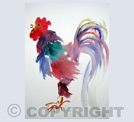 Multi Coloured Cockerel 