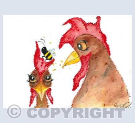 hens & bee