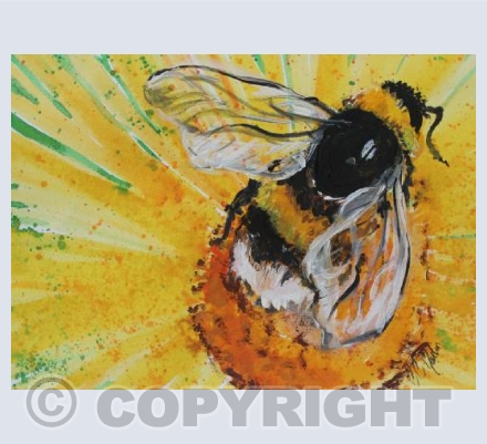 Bee on yellow flower