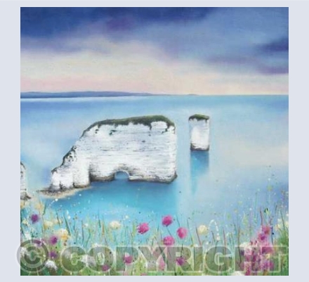 Old Harry's Rocks - Greeting Card