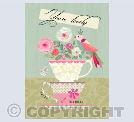 Happy Birthday Tea Cups