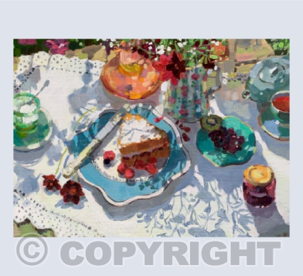 Victoria Sponge and Flowers