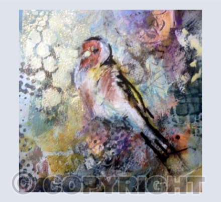 Goldfinch and Christmas Tree