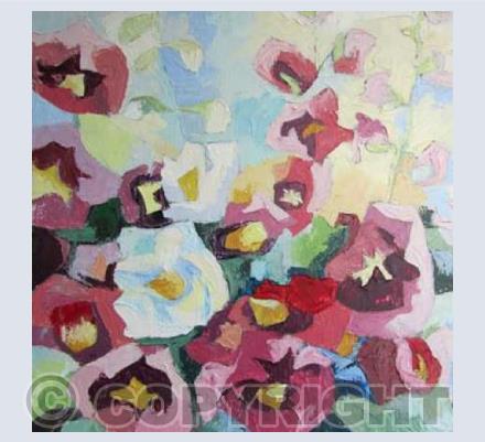 Hollyhocks