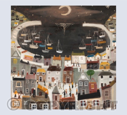 Crescent Moon over Mousehole