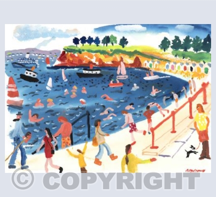 High Tide Swimmers on Torquay Prom