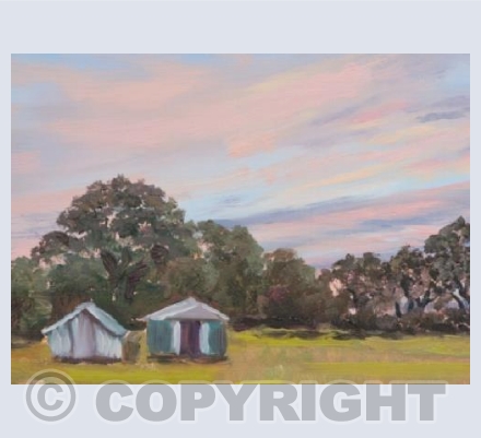 sunset chicken coop