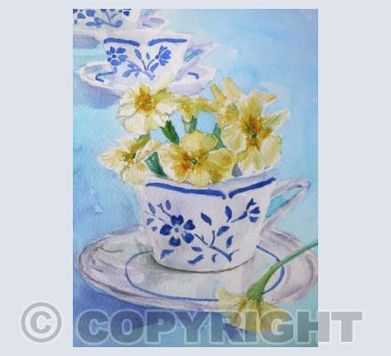 Spring tea cups