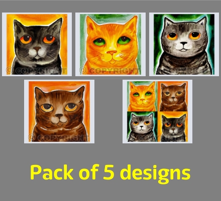 Colourful Cats by Jane Adams