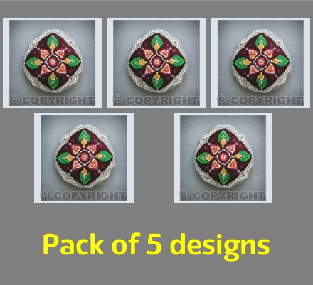 Festive Leaves 5 card pack