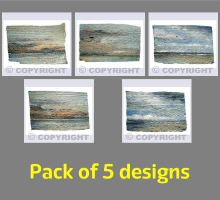 Sea views on wood