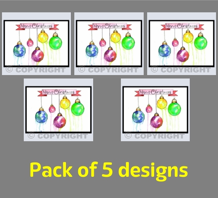 splash Christmas Baubles Cindy Dicks 