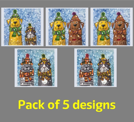 Cosy Christmas Cats and Dogs