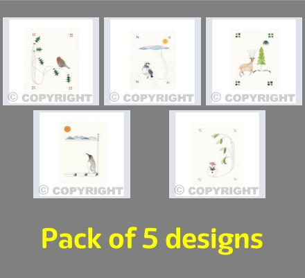 Abstract Christmas cards