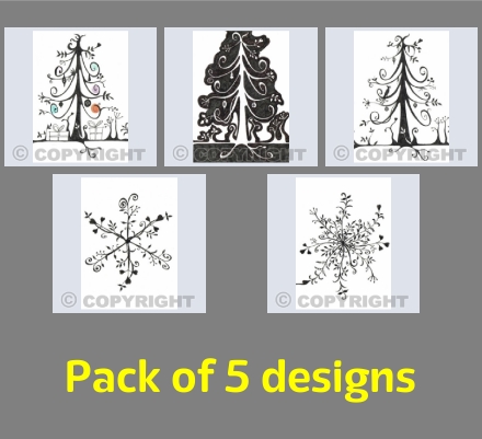 Christmas Trees and Snowflakes