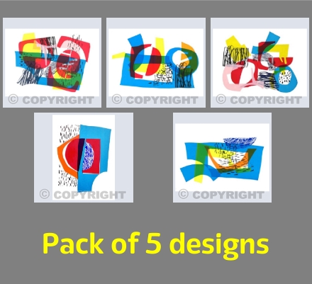 Colour Block Series 'One' (rectangular cards)