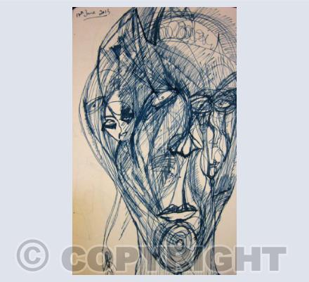 Faces - Line Drawing