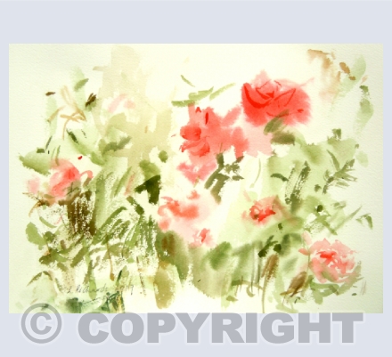 Floral and flowering bushes